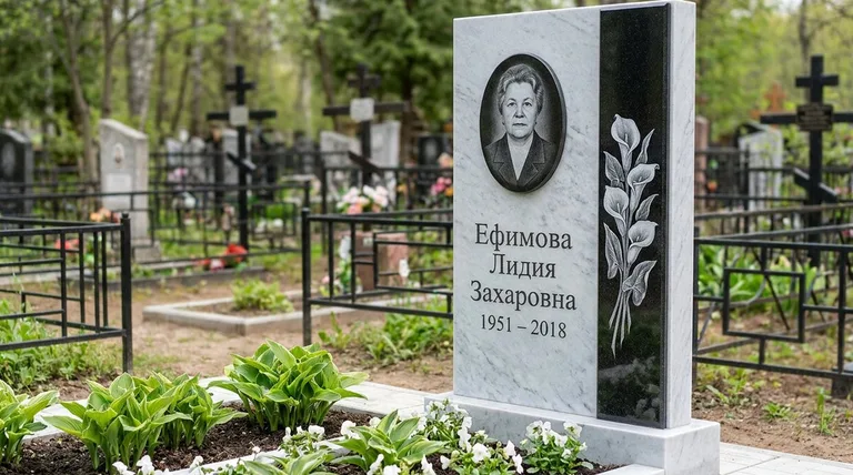 Памятник с гравировкой калл — выполненная работа «Ефимова» в Хабаровске
