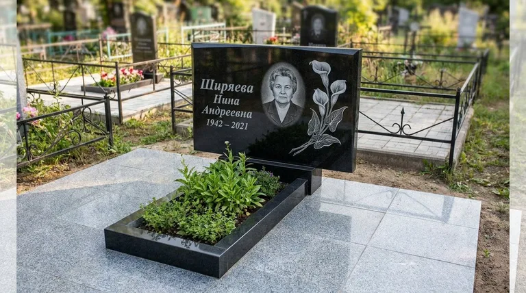 Памятник с гравировкой калл — выполненная работа «Ширяева» в Хабаровске