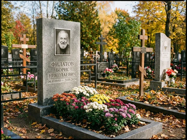 Керамический портрет с цветником в Хабаровске