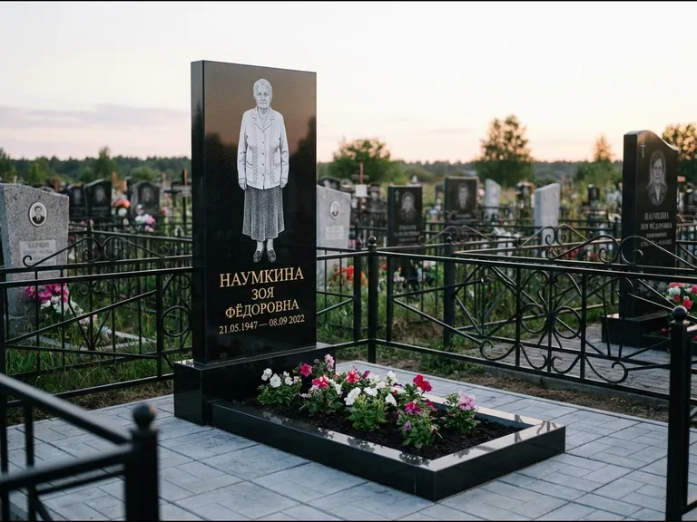 Гравировка портрета на чёрном граните — выполненная работа 18 в Хабаровске