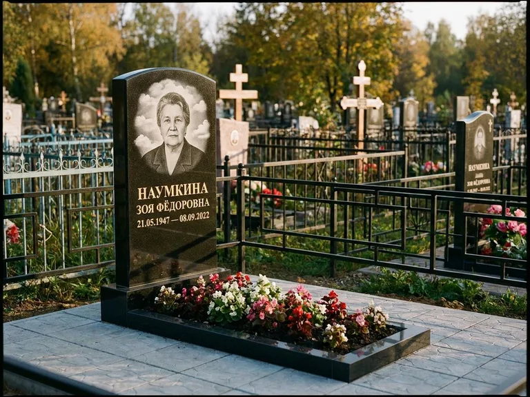 Гравировка портрета на чёрном граните — выполненная работа 30 в Хабаровске