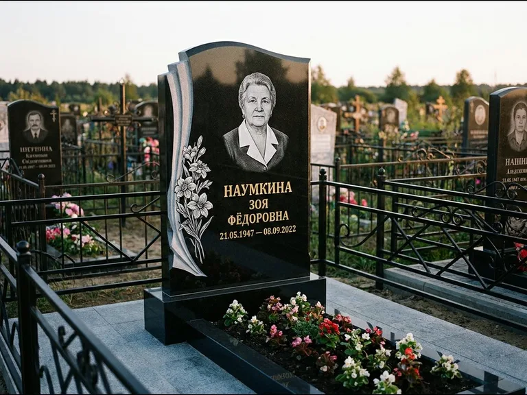 Гравировка портрета на чёрном граните — выполненная работа 6 в Хабаровске