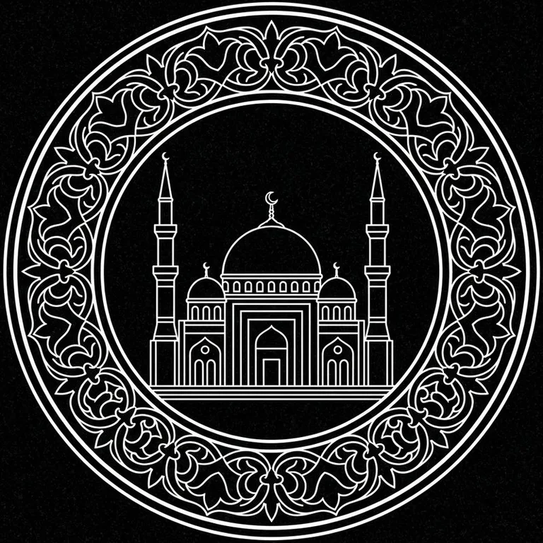 Эскиз: В медальоне — круглый медальон с восточным кантом в Хабаровске