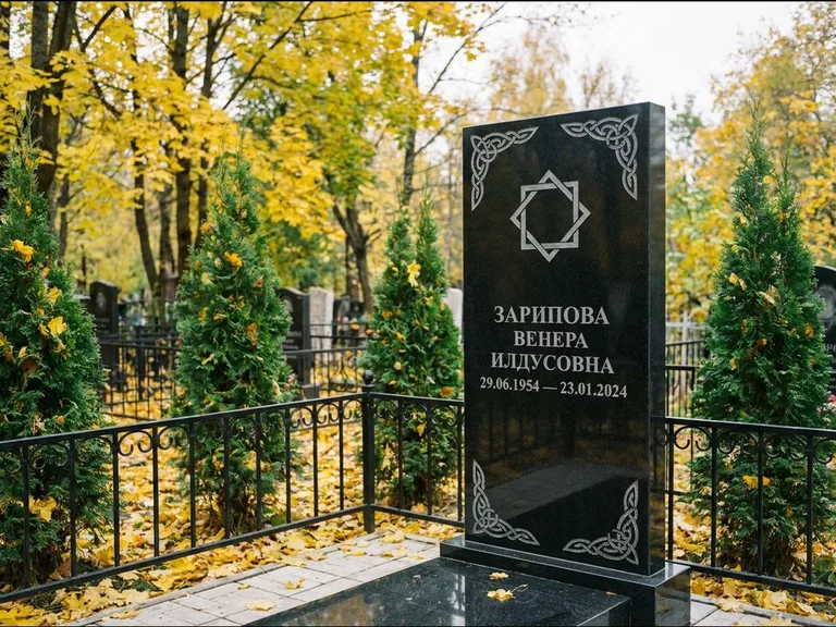 Мусульманский памятник — руб аль-хизб с восточной плетёнкой, работа «Зарипова» в Хабаровске