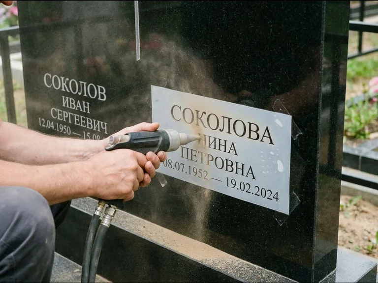 Догравировка ФИО и дат — гравировка с выездом на кладбище в Хабаровске