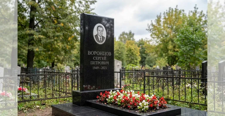 Памятник с цветником, Памятники мастерской «Мастер Каменев» на кладбищах Челябинска