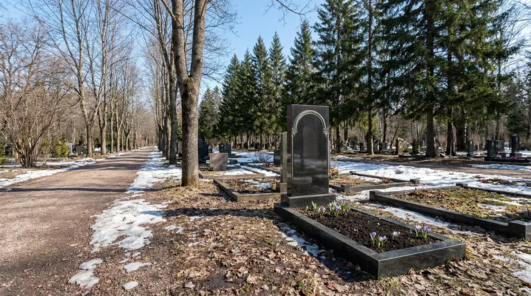 Установка и благоустройство гранитного памятника на Мочищенском кладбище в посёлке Мочище