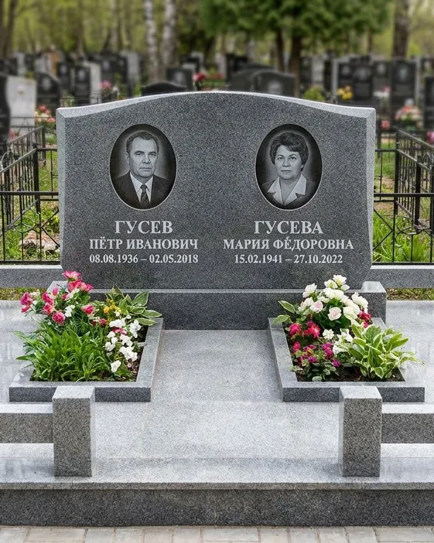 Памятник под ключ из белого мрамора в Хабаровске