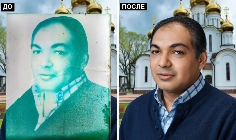 Ретушь фото на памятник — цветокоррекция и колоризация: до и после в Хабаровске
