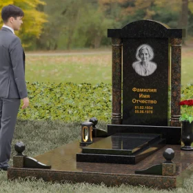 Светский комбинированный памятник на одного - П103