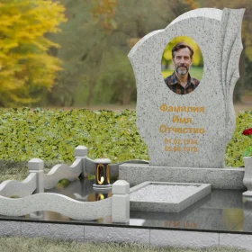 Гранитный вертикальный памятник для одного - П147