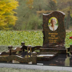 Гранитный вертикальный памятник светский - П160