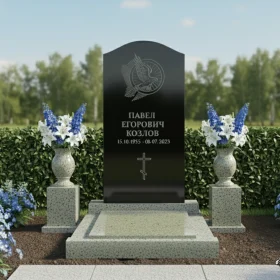 Православный Гранитный памятник с крестом - ПН058