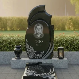 Светский гранитный памятник с мемориалом - ПН461