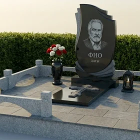 Православный гранитный памятник с крестом - ПН463