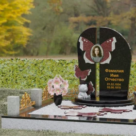 Вертикальный гранитный памятник для одного - П238