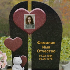 Вертикальный комбинированный памятник для одного - П240
