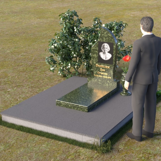 Надгробие с асимметричной дугой из гранита