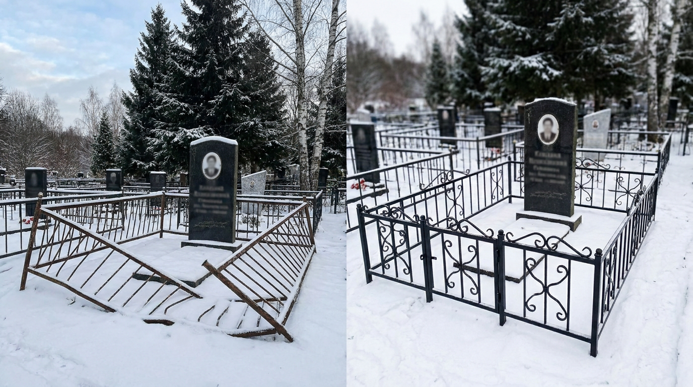 Установка ограды в Хабаровске — пример 2